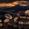 Crystal intention bracelet guide image with dark mystical stones