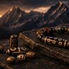 Dzi beads guide image with mountain-inspired spiritual atmosphere