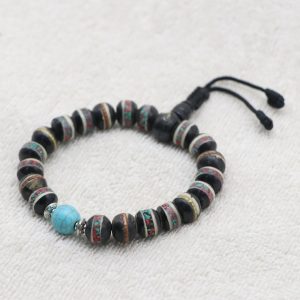 Inlaid Yak Bone Turquoise Medicine Bracelet product image