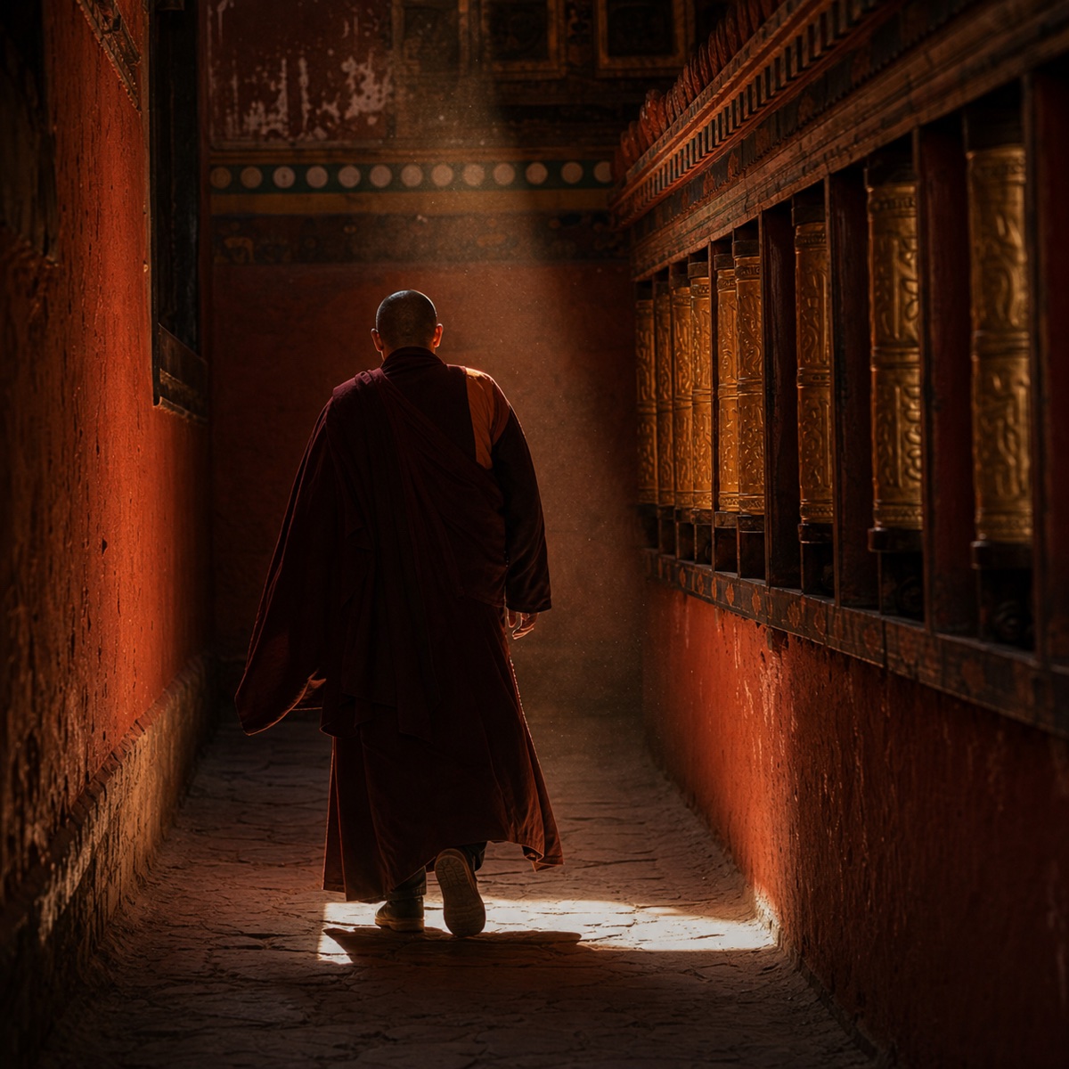 Monastery corridor and ritual practice