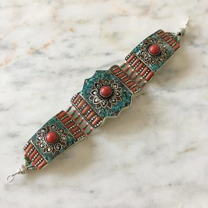 Nepal Turquoise Bone Wrap Bracelet product image