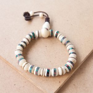Turquoise Bone Pilgrim Mala Bracelet product image