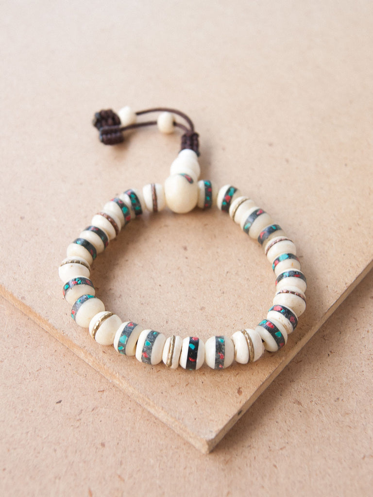 Turquoise Bone Pilgrim Mala Bracelet product image